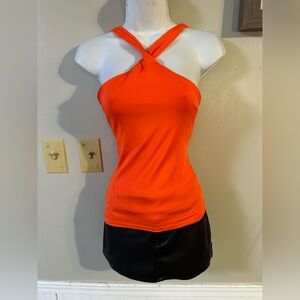 Vibrant Orange Women's Halter Top
